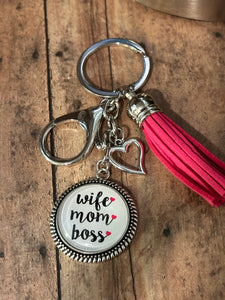 WIFE MOM BOSS Keychain (K000-59)