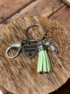 RESCUED HUMAN Purse Charm (P17)