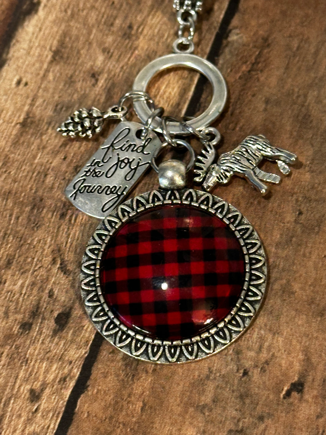 BUFFALO PLAID WINTER JOY Necklace (C55) 24