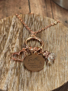 FAITH SHINES BRIGHT Necklace (NC08) 22"