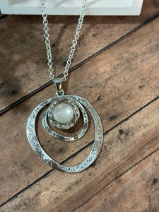 DOUBLE CIRCLE Snap Necklace (S56)