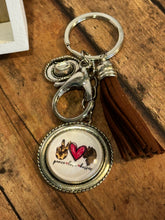 Load image into Gallery viewer, PEACE LOVE HORSES Keychain (K000-55)
