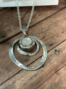 DOUBLE CIRCLE Snap Necklace (S56)