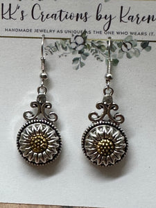 SUNFLOWER Snap Earrings