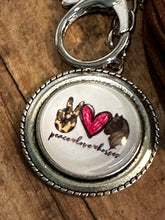 Load image into Gallery viewer, PEACE LOVE HORSES Keychain (K000-55)
