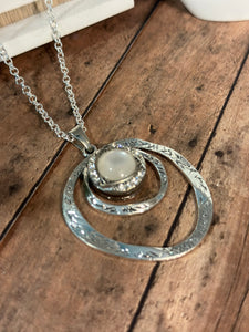 DOUBLE CIRCLE Snap Necklace (S56)