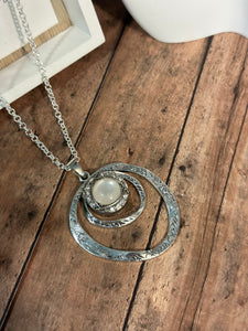 DOUBLE CIRCLE Snap Necklace (S56)