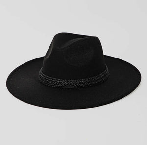 BRAIDED BAND FEDORA HAT (FH18)