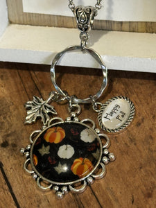 FALL PUMPKIN Charm Necklace (C135) 24"