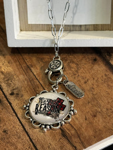 JESUS/THE REASON Charm Necklace (C143) 24"