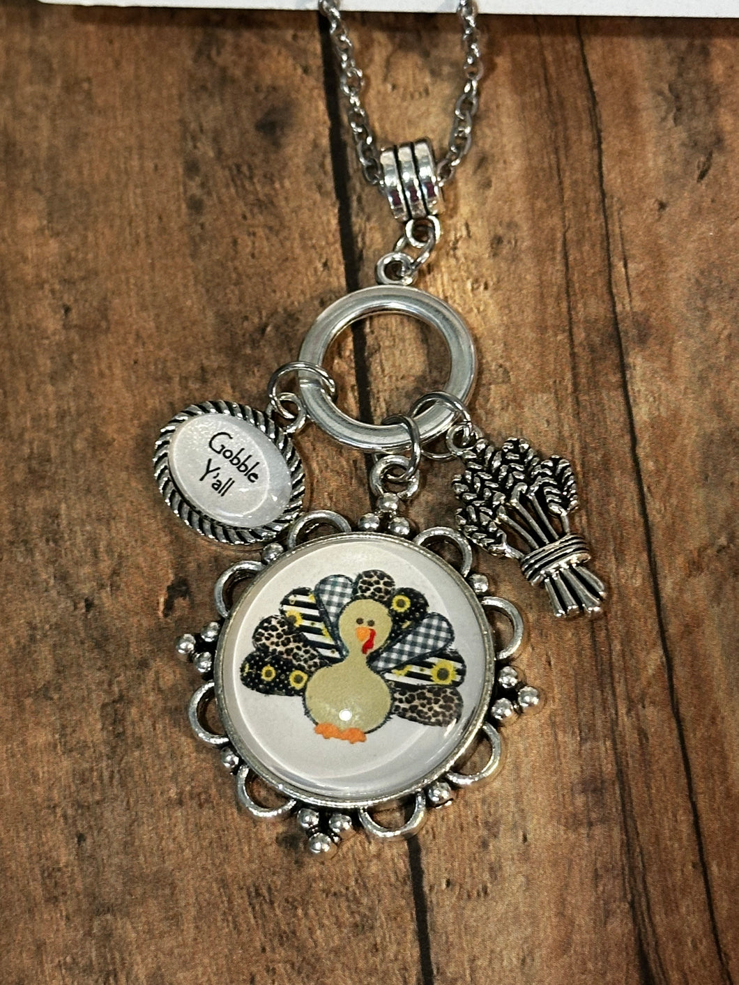 GOBBLE Y'ALL Charm Necklace (C191) 24