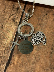 FAITH BIGGER THAN FEAR Charm Necklace (NC05)