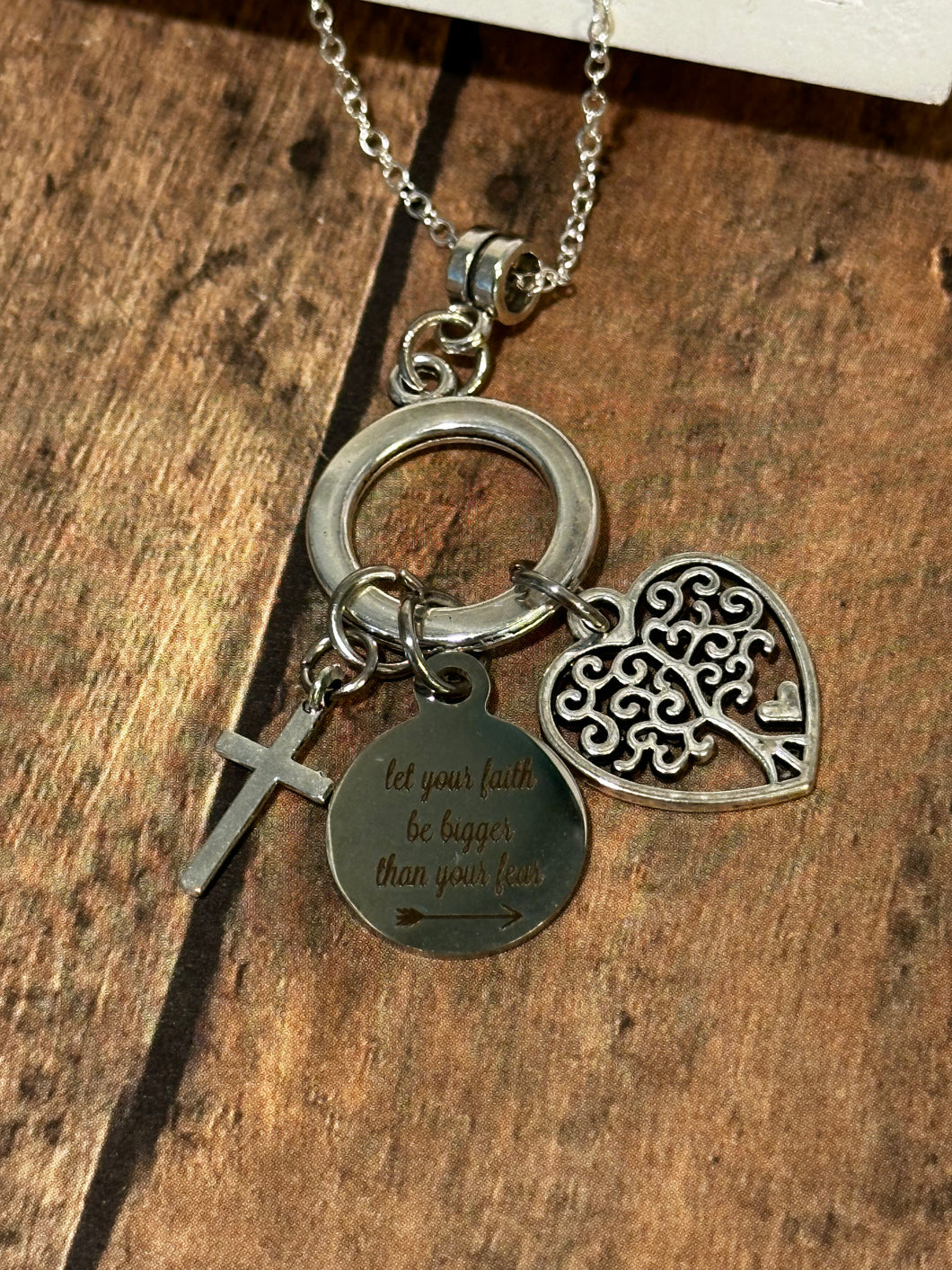 FAITH BIGGER THAN FEAR Charm Necklace (NC05)