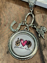 Load image into Gallery viewer, PEACE LOVE HORSES Necklace (C130) 24&quot;
