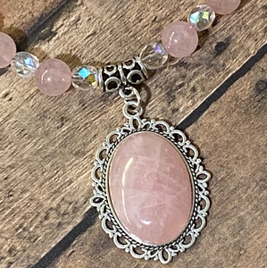 ROSE QUARTZ Necklace (NE83-N)