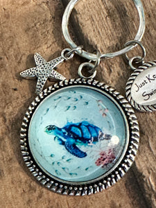 JUST KEEP SWIMMING/TURTLE Necklace (C69) 24"