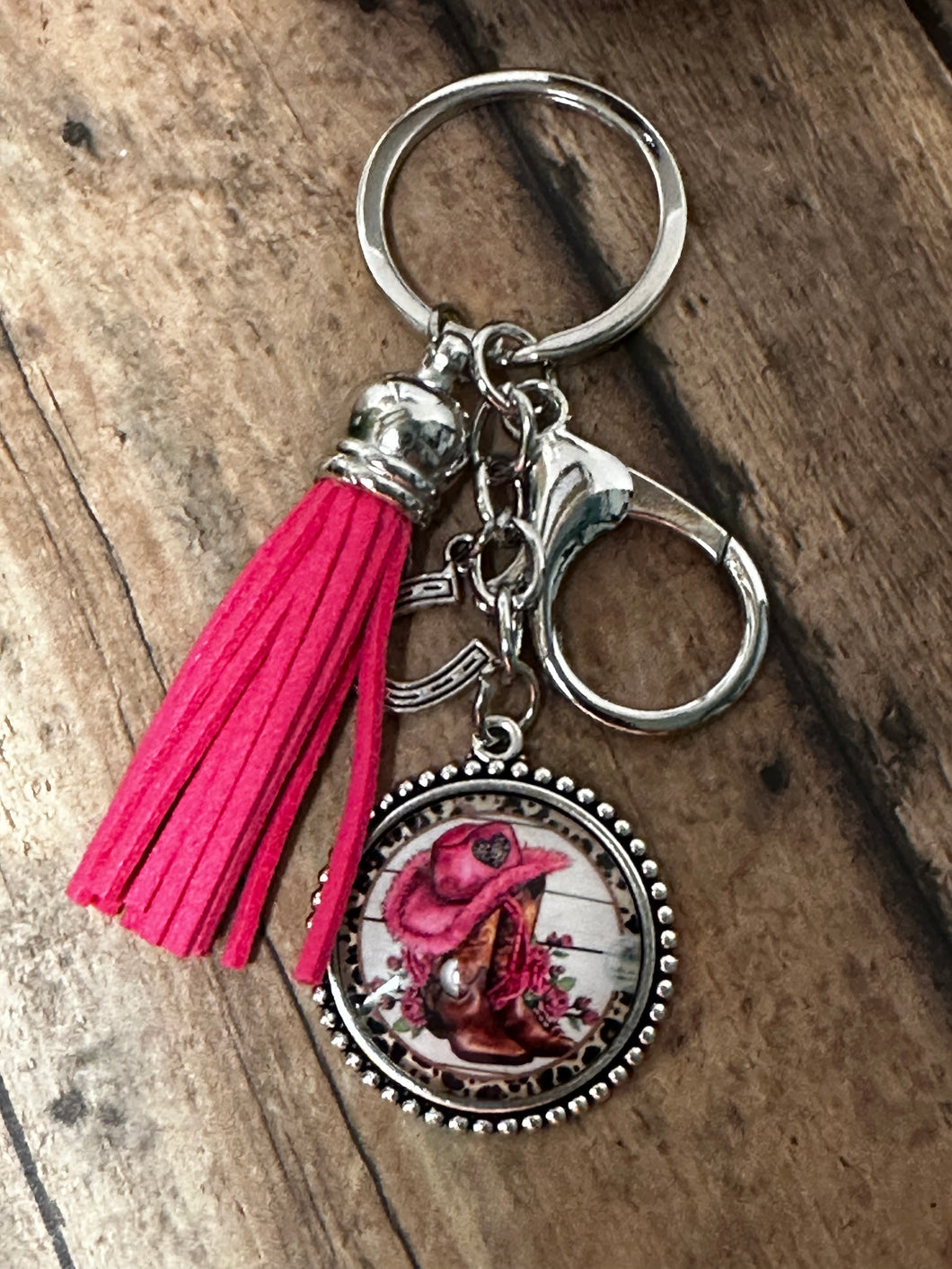 PINK COWGIRL Keychain (K000-53)