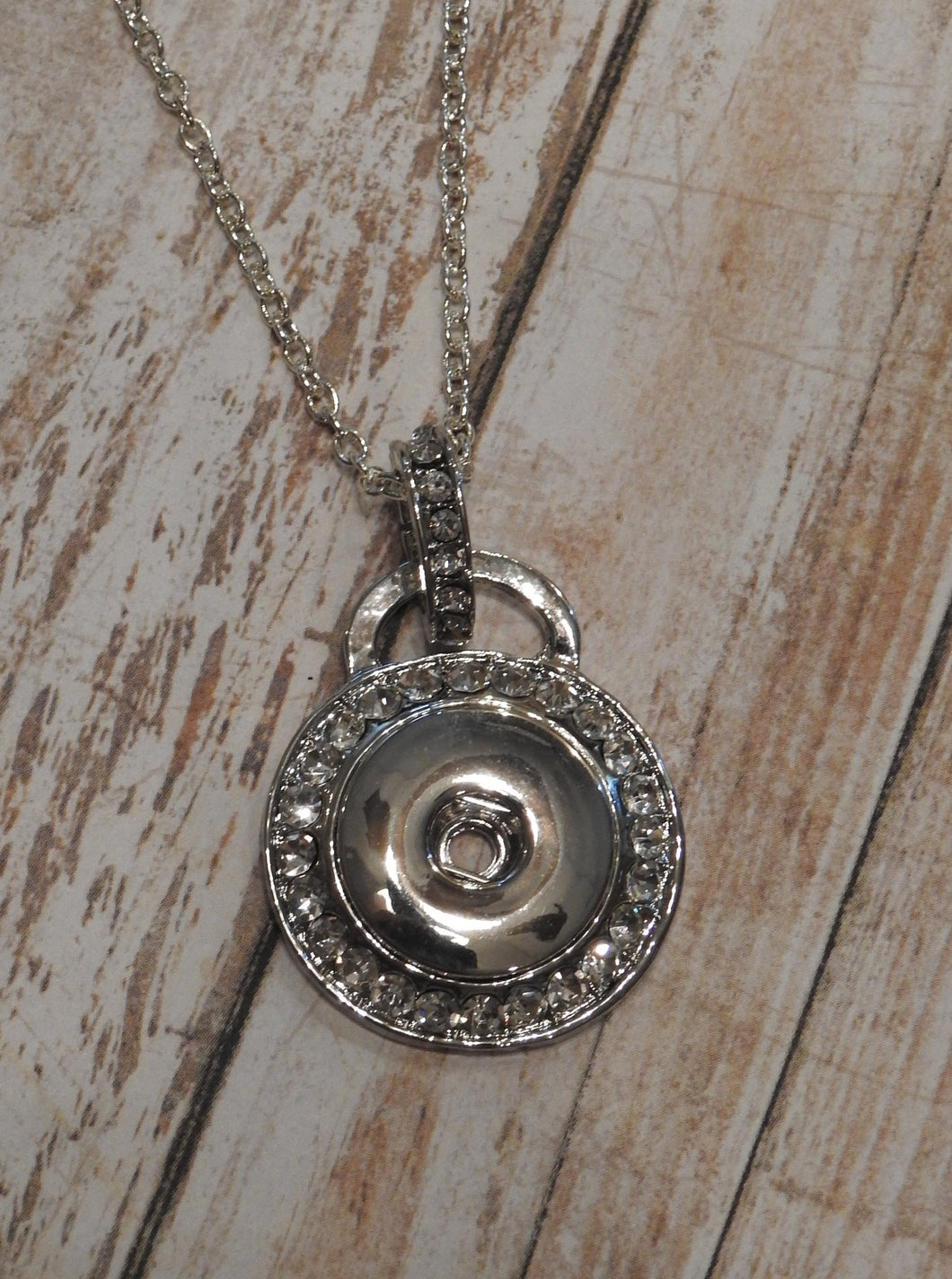 ROUND RHINESTONE Snap Necklace