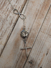 Load image into Gallery viewer, INFINITY CROSS Mini Snap Necklace/Set

