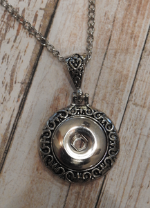 ROUND FLORAL Snap Necklace (S01)