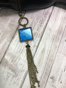 BRONZE & BLUE Necklace (N65)