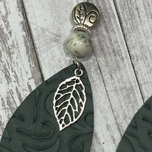 Load image into Gallery viewer, FAUX Leather Black Earrings (EA001)
