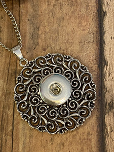 ROUND MEDALLION Snap Necklace (S52)