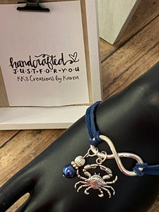 CRAB LOVER Leather Bracelet (BR39)
