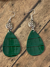 Load image into Gallery viewer, FAUX Leather Green Earrings (EA0061)
