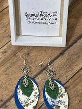 Load image into Gallery viewer, FAUX Leather Floral Earrings
