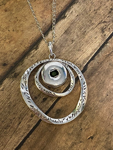 DOUBLE CIRCLE Snap Necklace (S56)