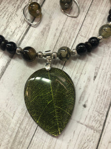 GREEN LEAF Necklace (NE044-N)