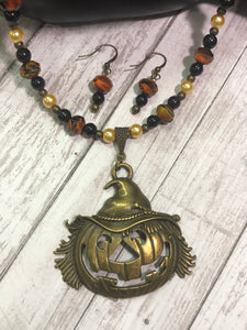 WITCH/SCARECROW Necklace & Earrings Set (NE067)