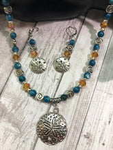 Load image into Gallery viewer, SAND DOLLAR Necklace &amp; Earrings Set (NE055)
