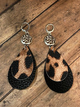 Load image into Gallery viewer, FAUX Leather Animal Print Earrings
