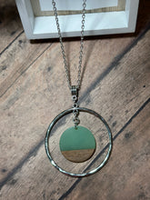 Load image into Gallery viewer, SILVER/WOOD &amp; RESIN Necklace

