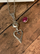 Load image into Gallery viewer, HEART Mini Snap Necklace (S71) 24&quot;
