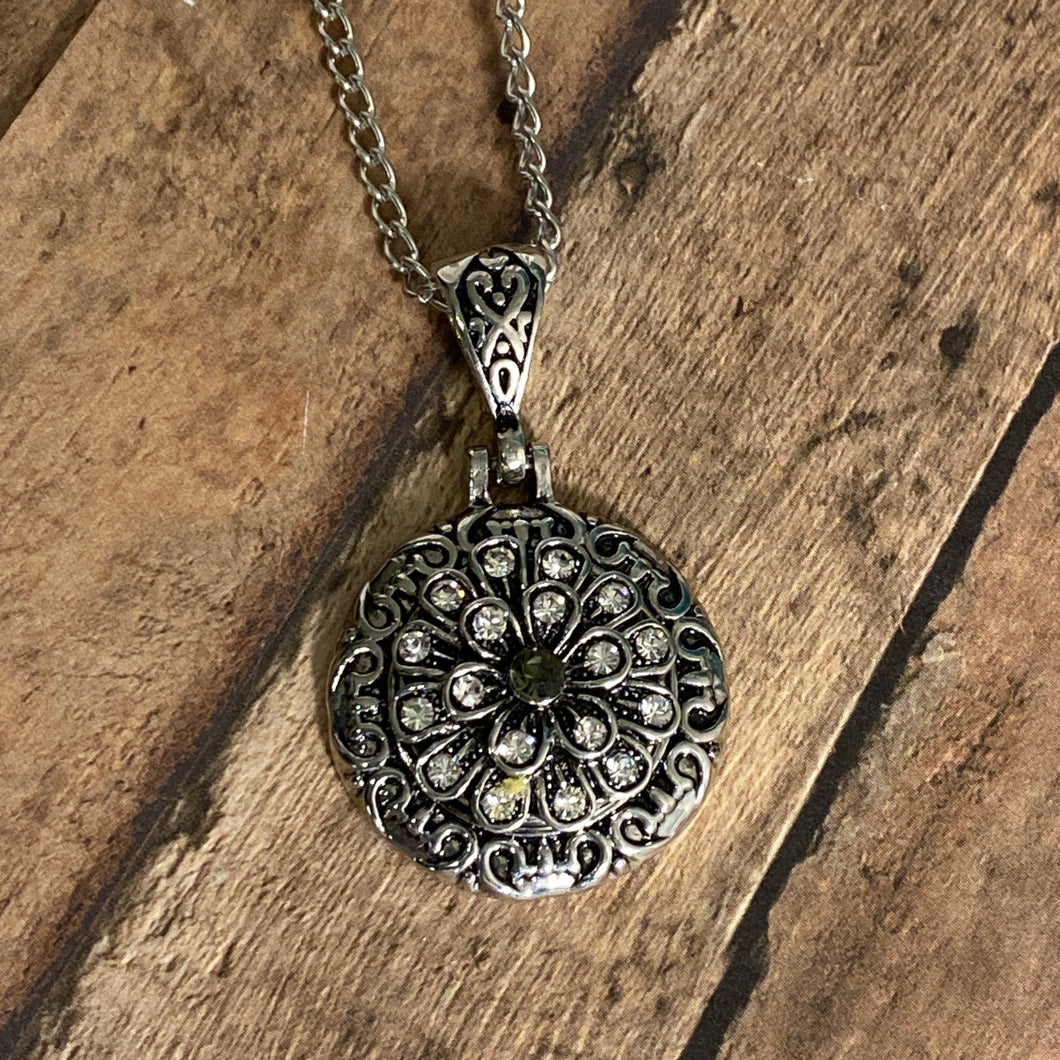 ROUND FLORAL Snap Necklace (S01)