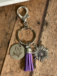 LIFE IS GOOD Purse Charm/Key Chain