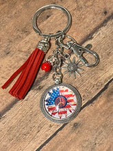 Load image into Gallery viewer, SUNFLOWER Red, White &amp; Blue Keychain (K000-01)
