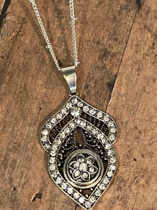 RHINESTONE Pendant Snap Necklace