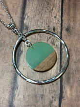 Load image into Gallery viewer, SILVER/WOOD &amp; RESIN Necklace
