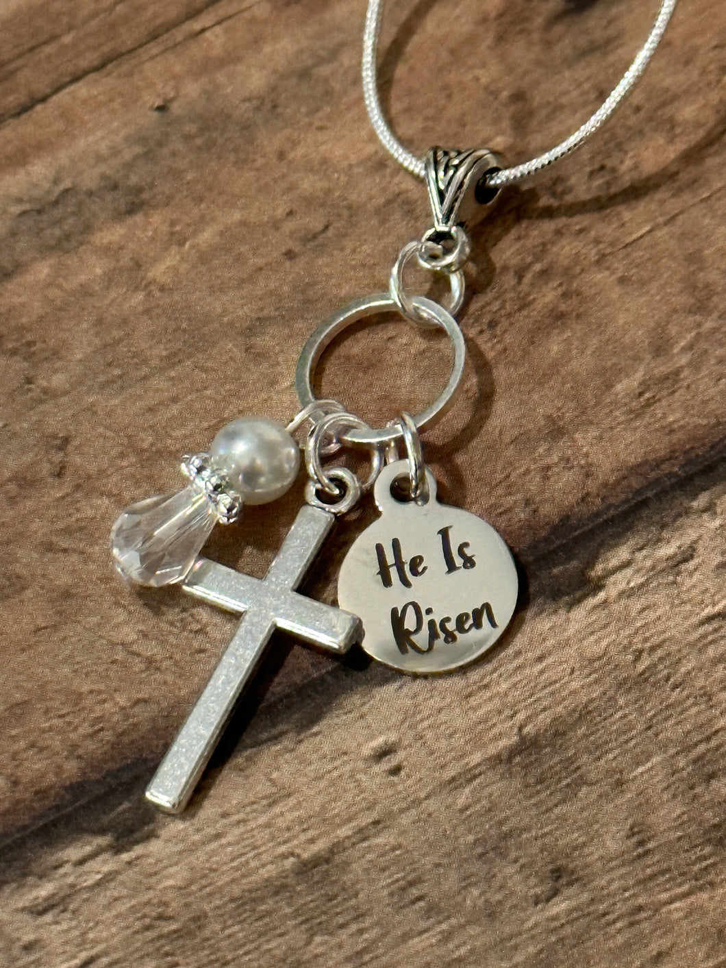 CROSS/HE IS RISEN Necklace (N50) 20-22