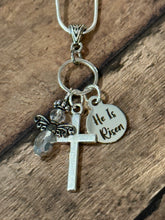 Load image into Gallery viewer, CROSS/HE IS RISEN Necklace (N50) 20-22&quot;
