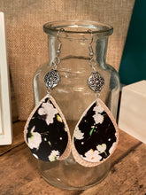 Load image into Gallery viewer, FAUX Leather Floral Earrings
