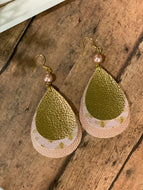 FAUX Leather Bee Earrings