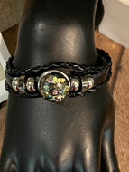 LEATHER & CORD Snap Bracelet
