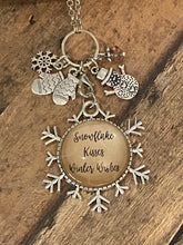 Load image into Gallery viewer, SNOWFLAKE KISSES Necklace (C83) 30&quot;
