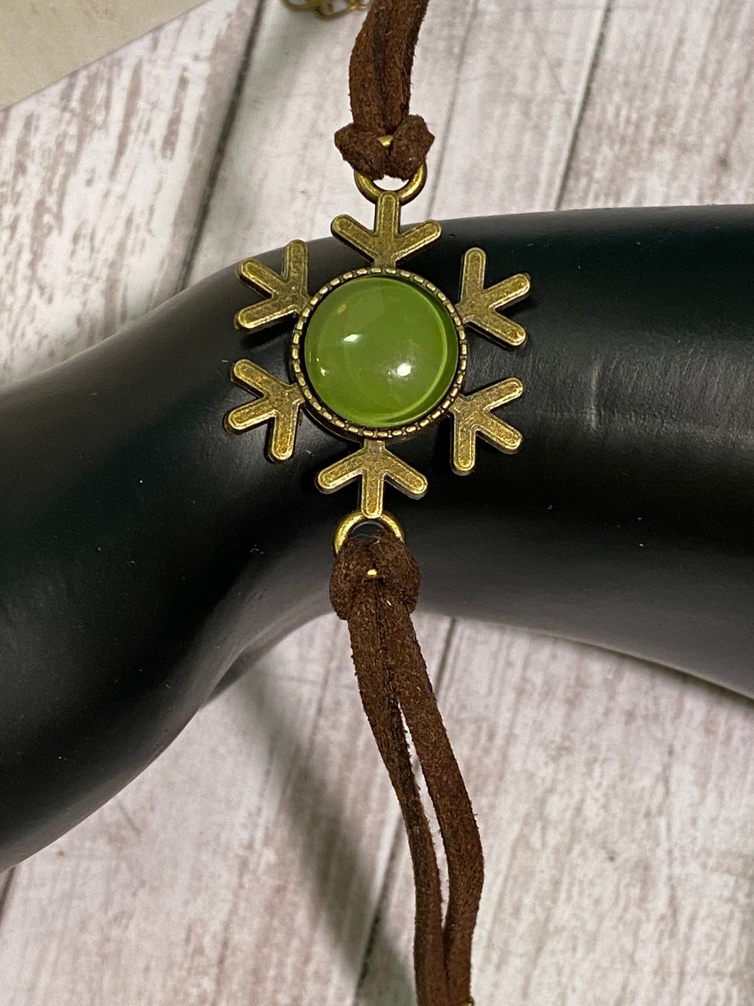 SNOWFLAKE Leather Bracelet (BR13)